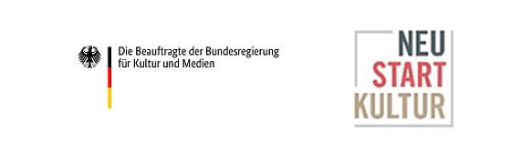 Logo des Bundesministeriums für Kultur und Medien und von Neustart Kultur Logo des Bundesministeriums für Kultur und Medien und von Neustart Kultur