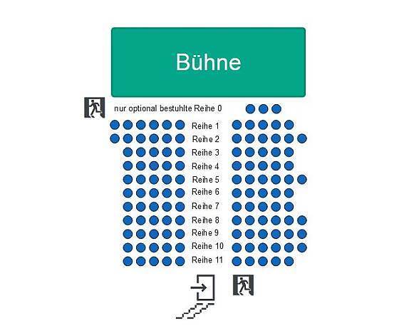 Saalplan mit regulärer Bestuhlung Saalplan mit regulärer Bestuhlung