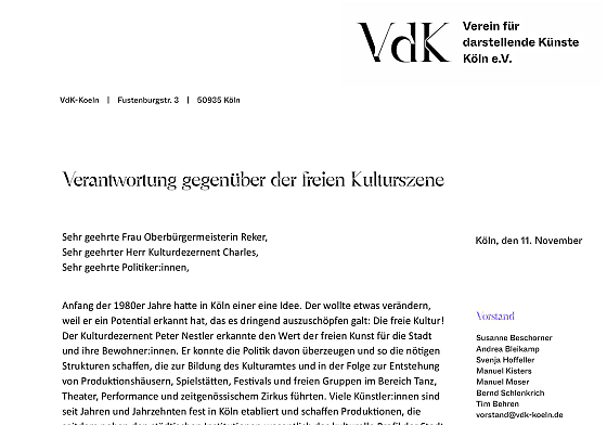 Offener Brief des VdK